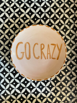 Ceramic Plate Go Crazy Orange