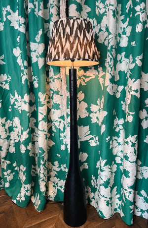 Floor lamp base of wood