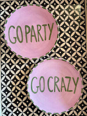 Ceramic Plate Go Party Purple