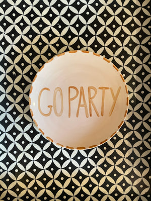 Ceramic Plate Go Party Orange