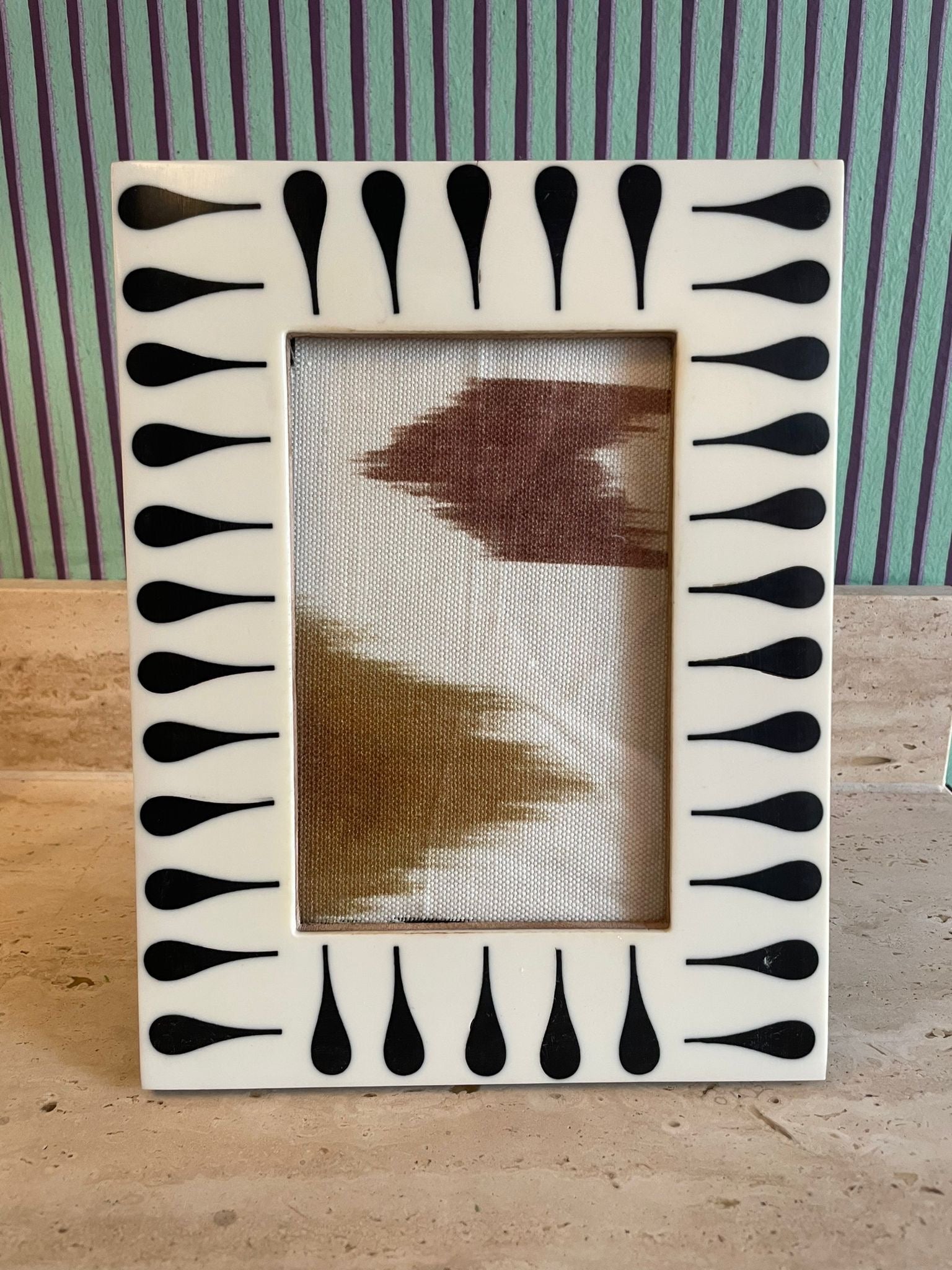 Picture Frame Black and white Bone inlay Resin