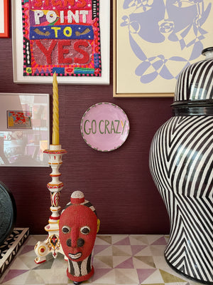Ceramic Plate Go Party Purple