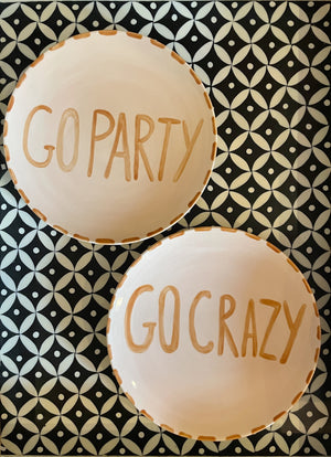 Ceramic Plate Go Party Orange