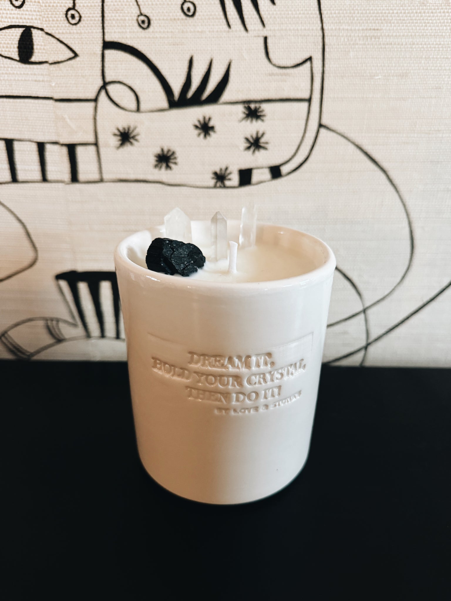 FEEL BALANCE - WHITE CRYSTAL CANDLE