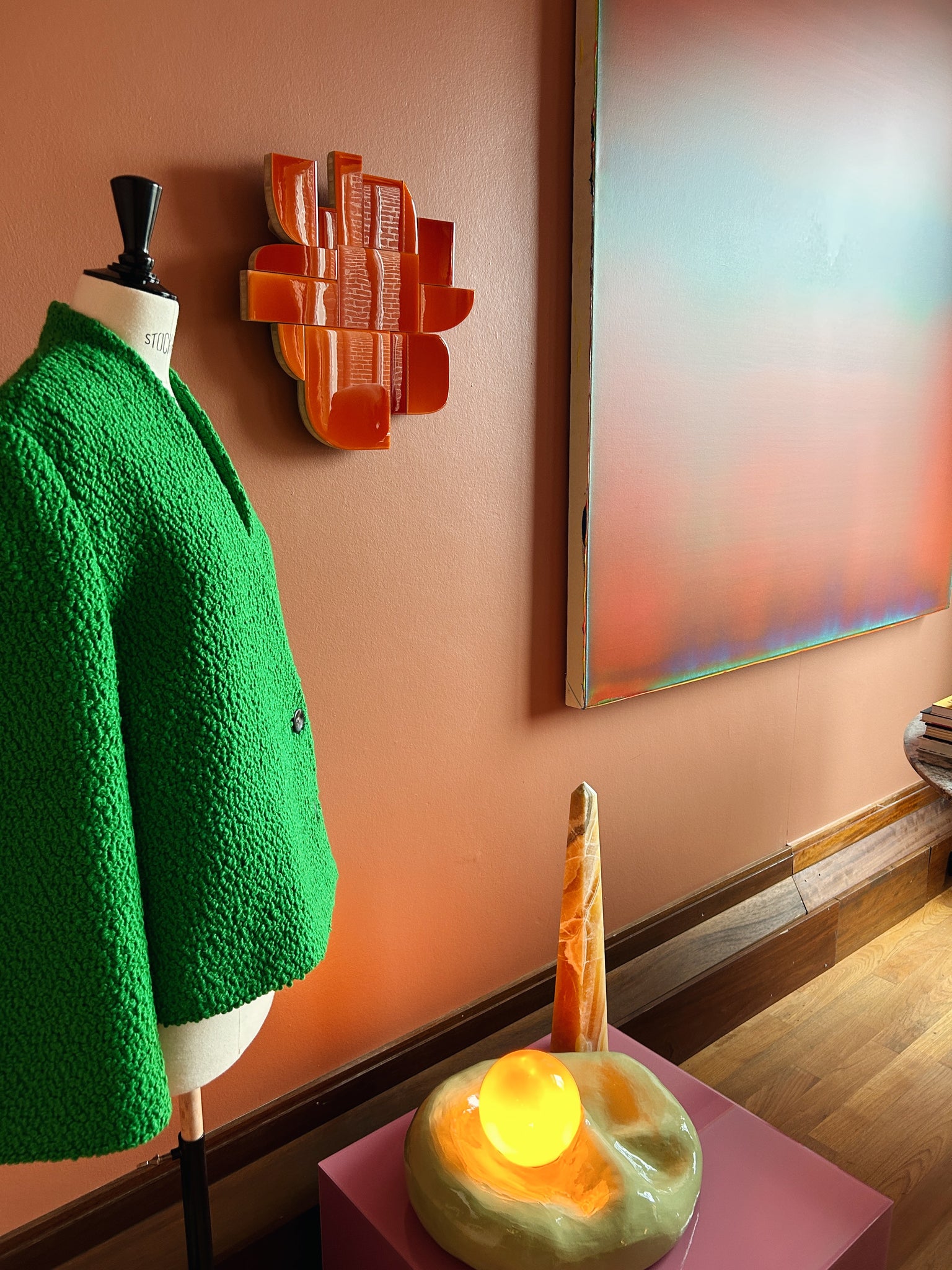 Eline Baas wall sculpture orange – Atelier ND Interior