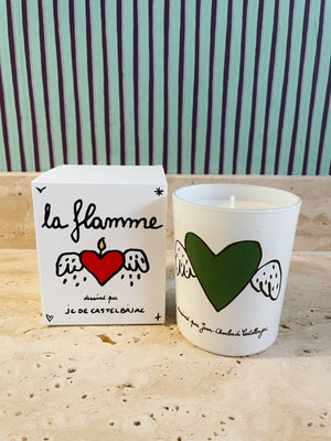 Candle "La Flamme" Blue And Green
