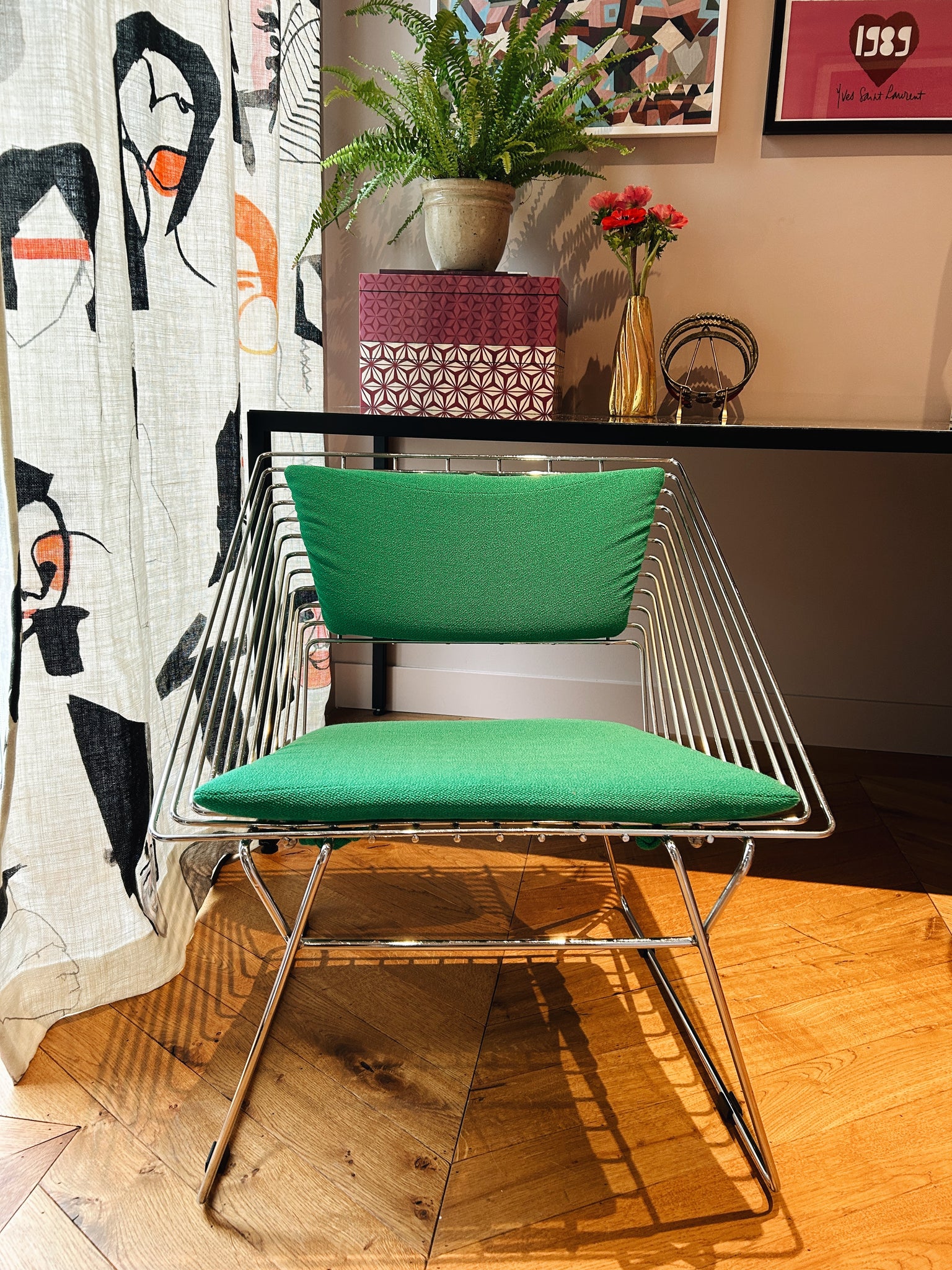 Vintage wire Chair, Fritz Hansen x Verner Panton