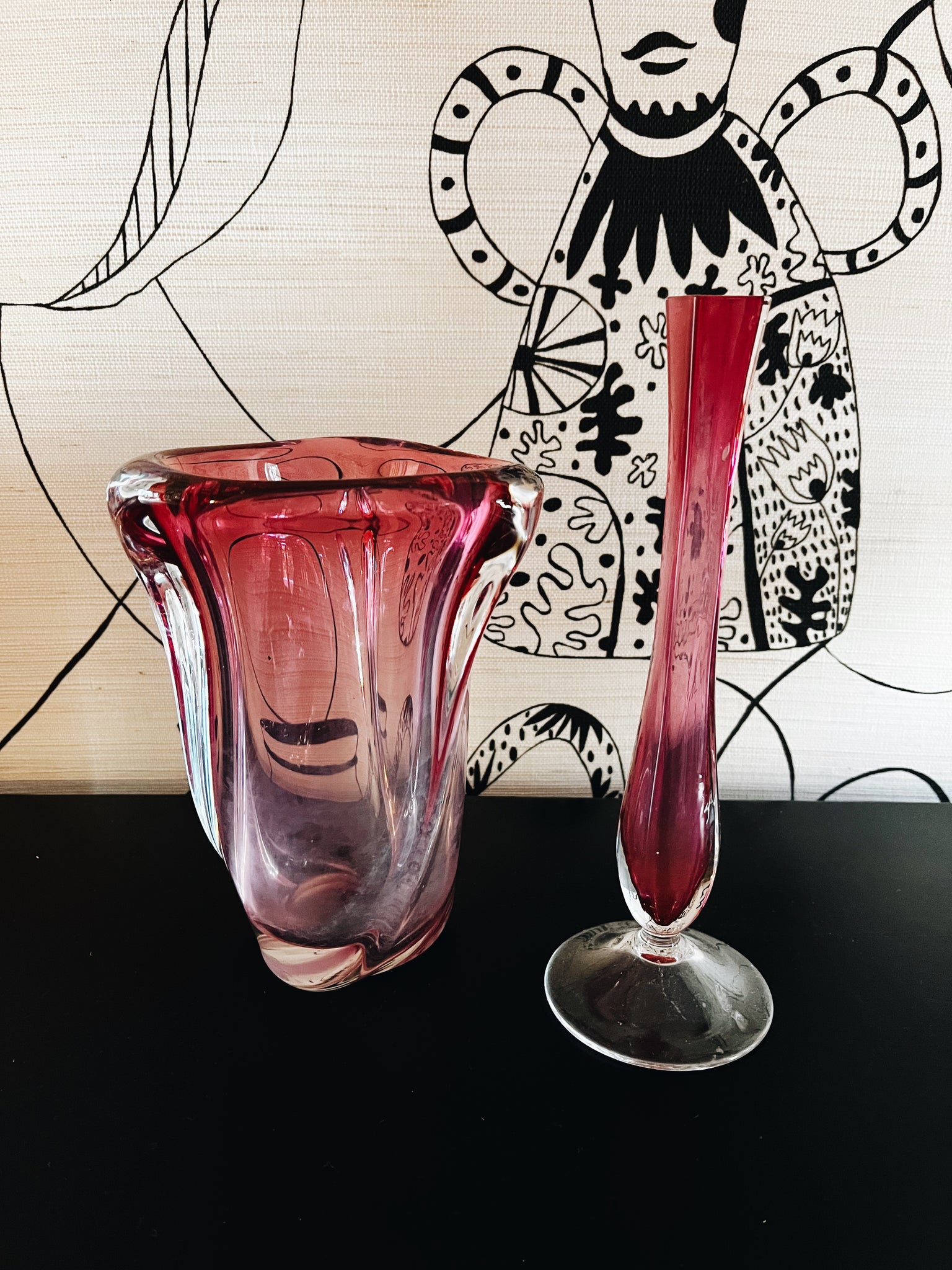 Vintage Small Vase Pink
