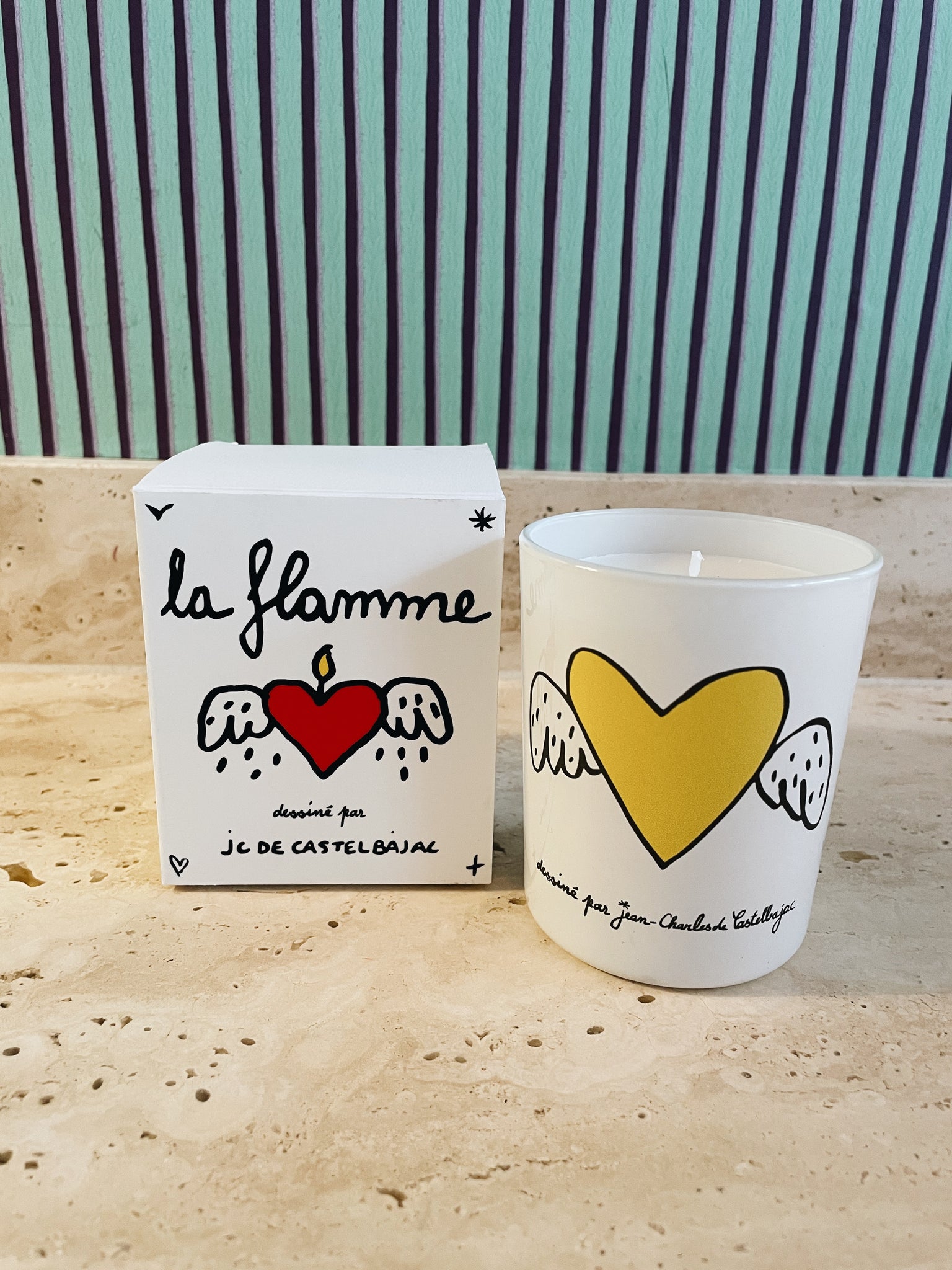 Candle "La Flamme" Red And Yellow