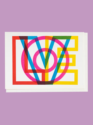 Card block L O V E by Pressink Large