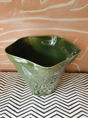 Vase Green Zwam Shaped