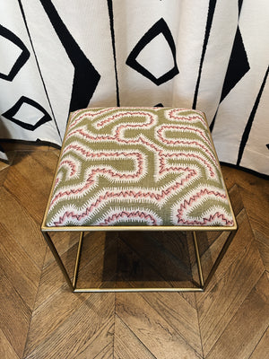 Stool Brass Rapture & Wright Fabric