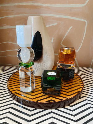 Candle Holder Crystal Dakota