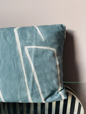 Cushion Light Blue Striped