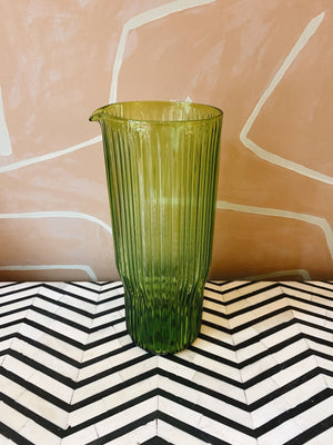 Green Ruffle Jug