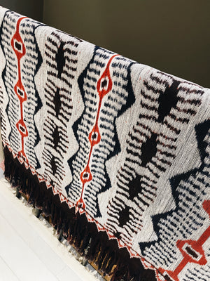 Vintage Ikat Sumba Red Zig Zag Pattern