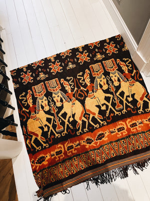 Vintage Ikat Sumba Horserider Pattern