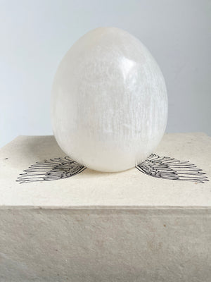 Egg Shaped Selenite Stone