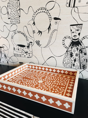 Indian Tray Inlay - Orange