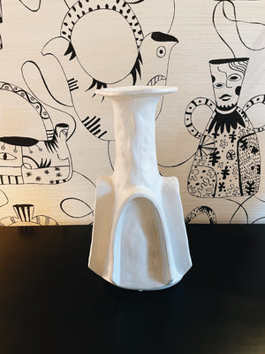 Sandstone Vase White, large