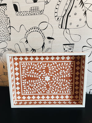Indian Tray Inlay - Orange
