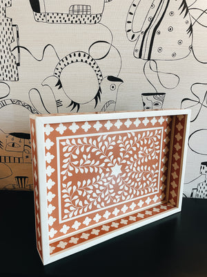 Indian Tray Inlay - Orange