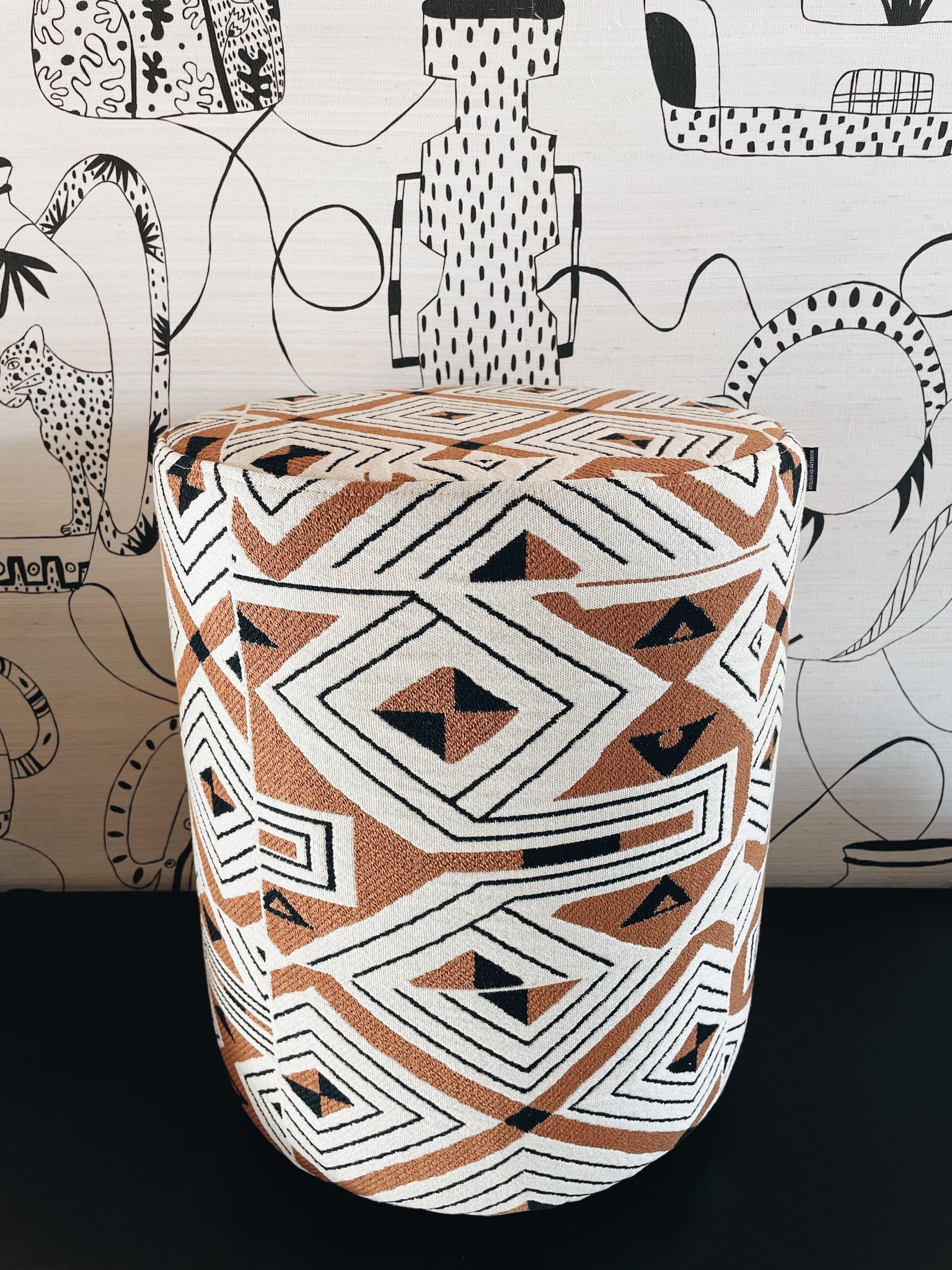 Stool Pierre Frey Fabric Le Manach Jazz