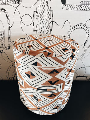 Stool Pierre Frey Fabric Le Manach Jazz