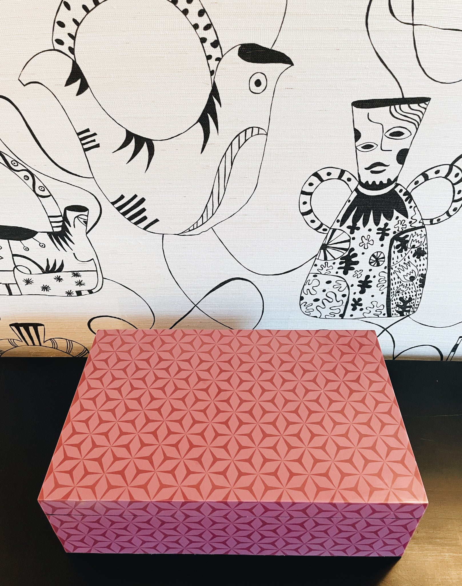 Indian Box Inlay - Pink Star